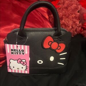 Hello Kitty Black Mini Bag with Red Bow